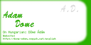 adam dome business card
